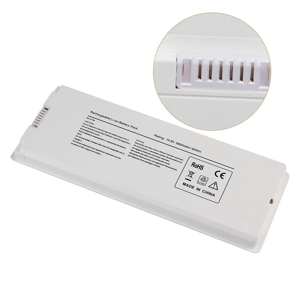 Фото Сменная батарея A1185 A1181 для MacBook 13 MB402 MB403 MA254 MA255 MA566FE/A MB881LL/A MA699 MA700 MB062 MB061 с инструментом для замены №3