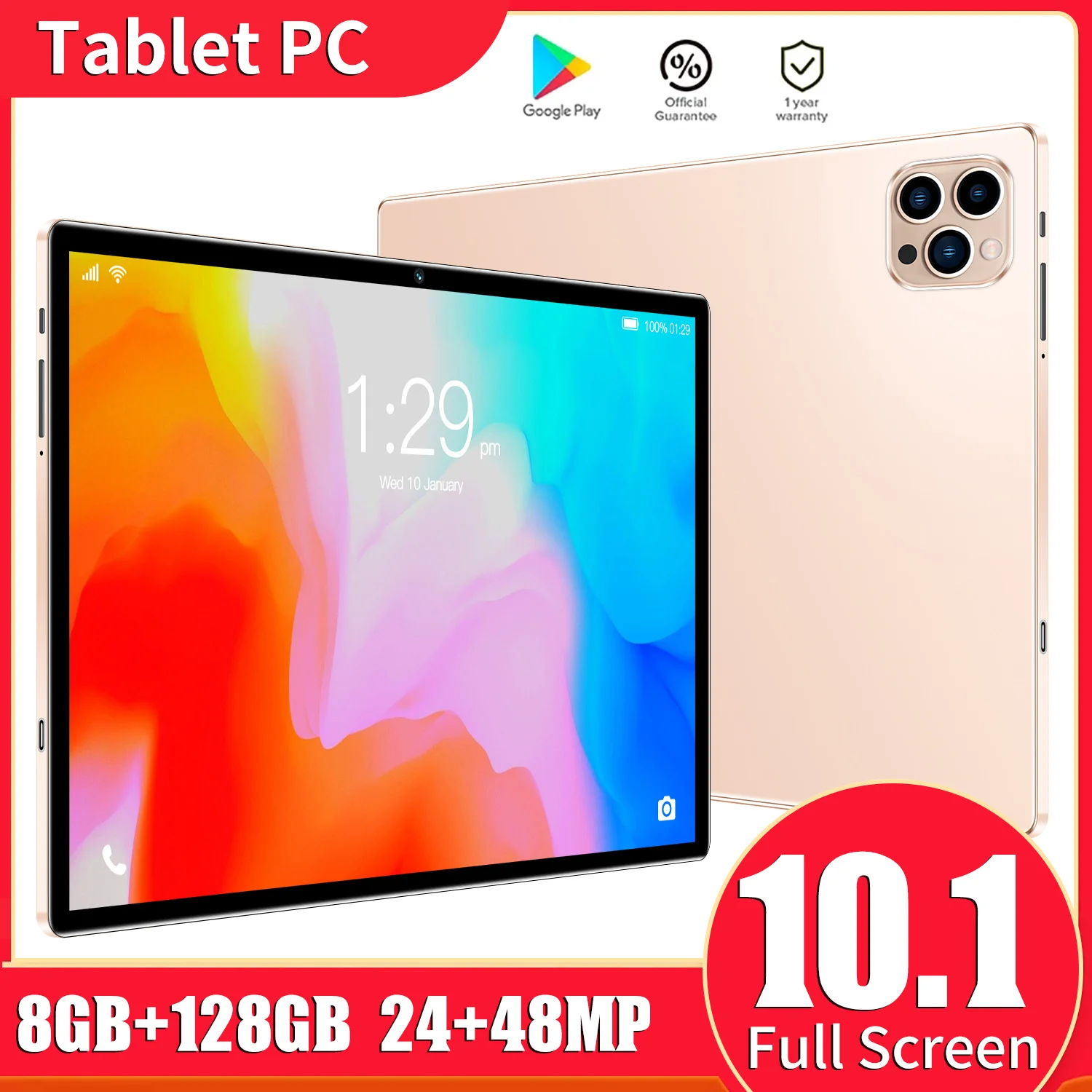 

Tablet Pc 10.1 Inch Android 11 Tablets Octa Core Google Play 4G LTE Phone Call GPS WiFi Bluetooth 10 Inch Glass Panel