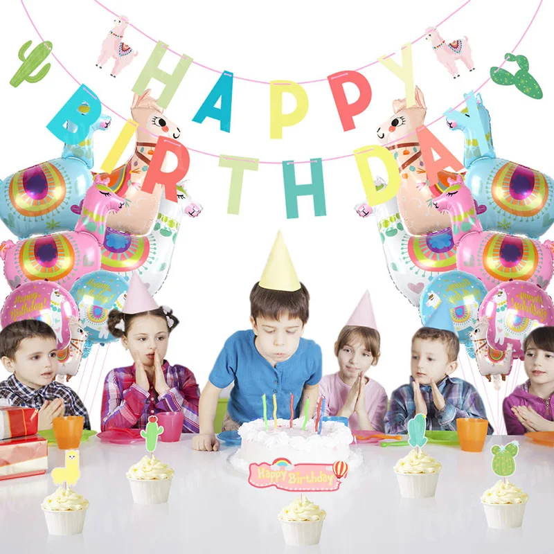 

3 Cartoon Cute Novelty Foil Helium Balloon Decorative Balloons Llama Balloons Aluminum Foil Balloons Birthday Party Decorations