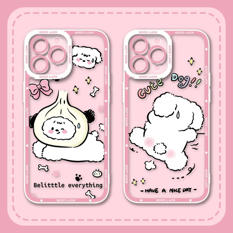 Мягкий силиконовый чехол с милым щенком для Xiaomi Redmi Note 12 4G 5G Turbo 11 Pro Plus 12S 11S 10S 9S 10 8 7 6