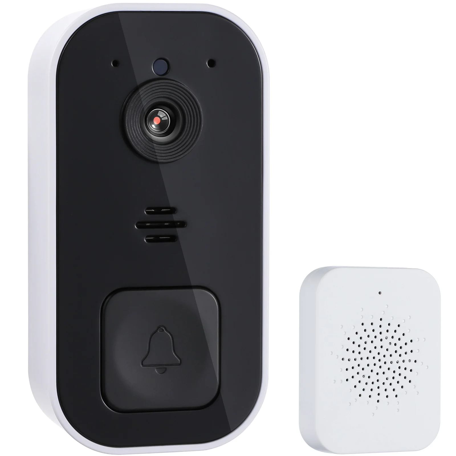 

Smart Wireless Video Doorbell Two-Way Talk Powered Wide Angle Door Bell Security Camera with Chime Call