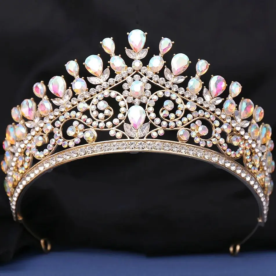 Диадема свадебная диадема с кристаллами и опалом 8 цветов