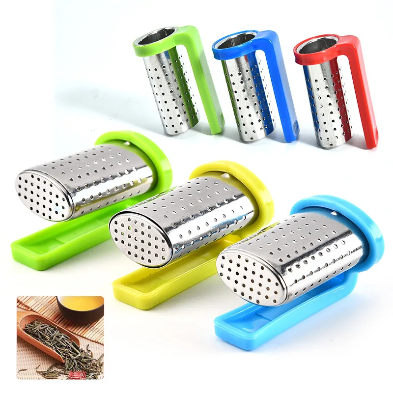 Reusable Tea Infuser Stainless Steel With Handle Tea Strainer Teapot Tea Bag Infuser Filter Household Tea Brewing Making