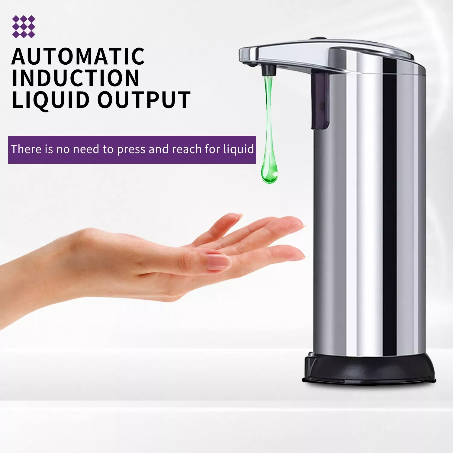

Soap Dispenser Touchless High Capacity Automatic Soap Dispenser Equipped for Bathroom Kitchen Electric Automatic Soap Dispenser
