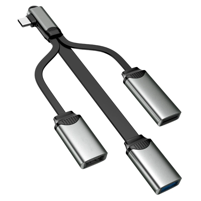 

4-в-1 многофункциональная Расширительная док-станция типа C Usb 3,0 2,0 адаптер разветвитель док-станция типа C 5 Гбит/с быстрое зарядное устройств...