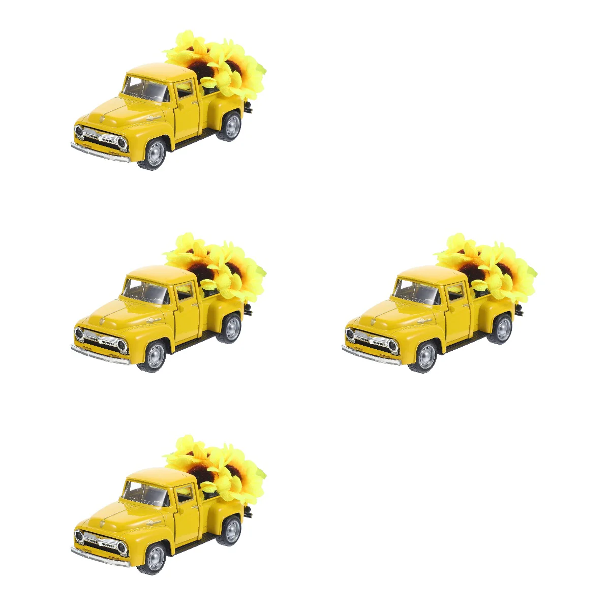 

Yellow Truck Ornament Adornment Metal Crafts Farmhouse Table Car Model Tabletop