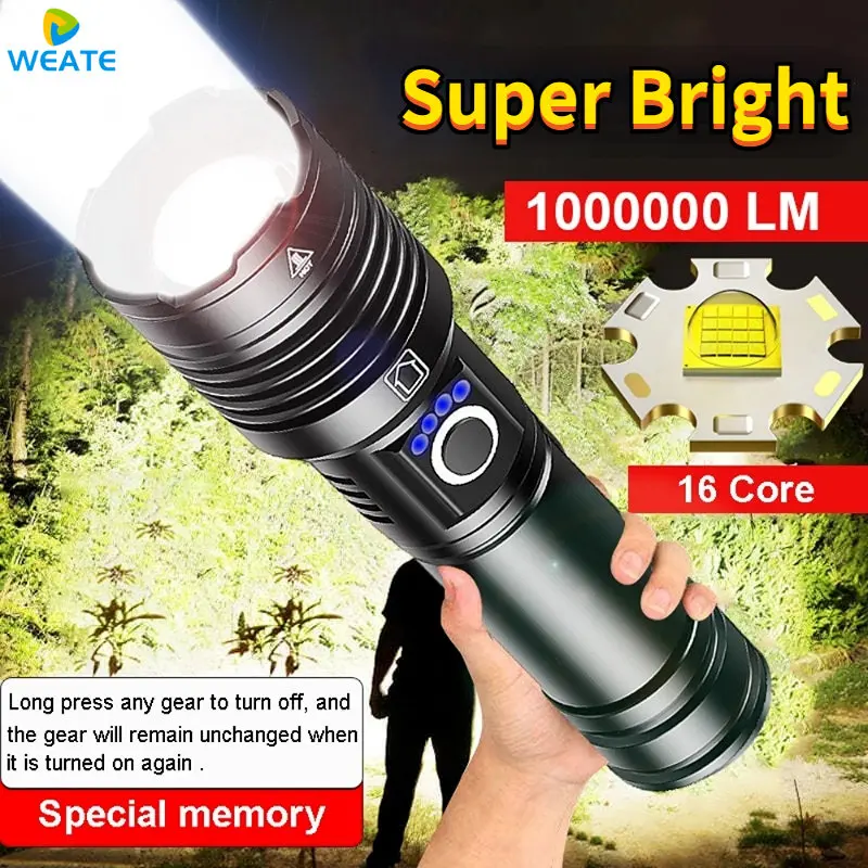 Usb Rechargeable Light High Power Tactical Modes Torch Water