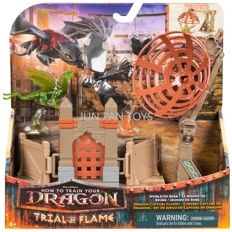 Фото Оригинальный игровой набор DreamWorks Dragons Trial of Flame: Башня с факелом, катапульта, фигурка дракона, арена-замок, игрушка-подарок №2