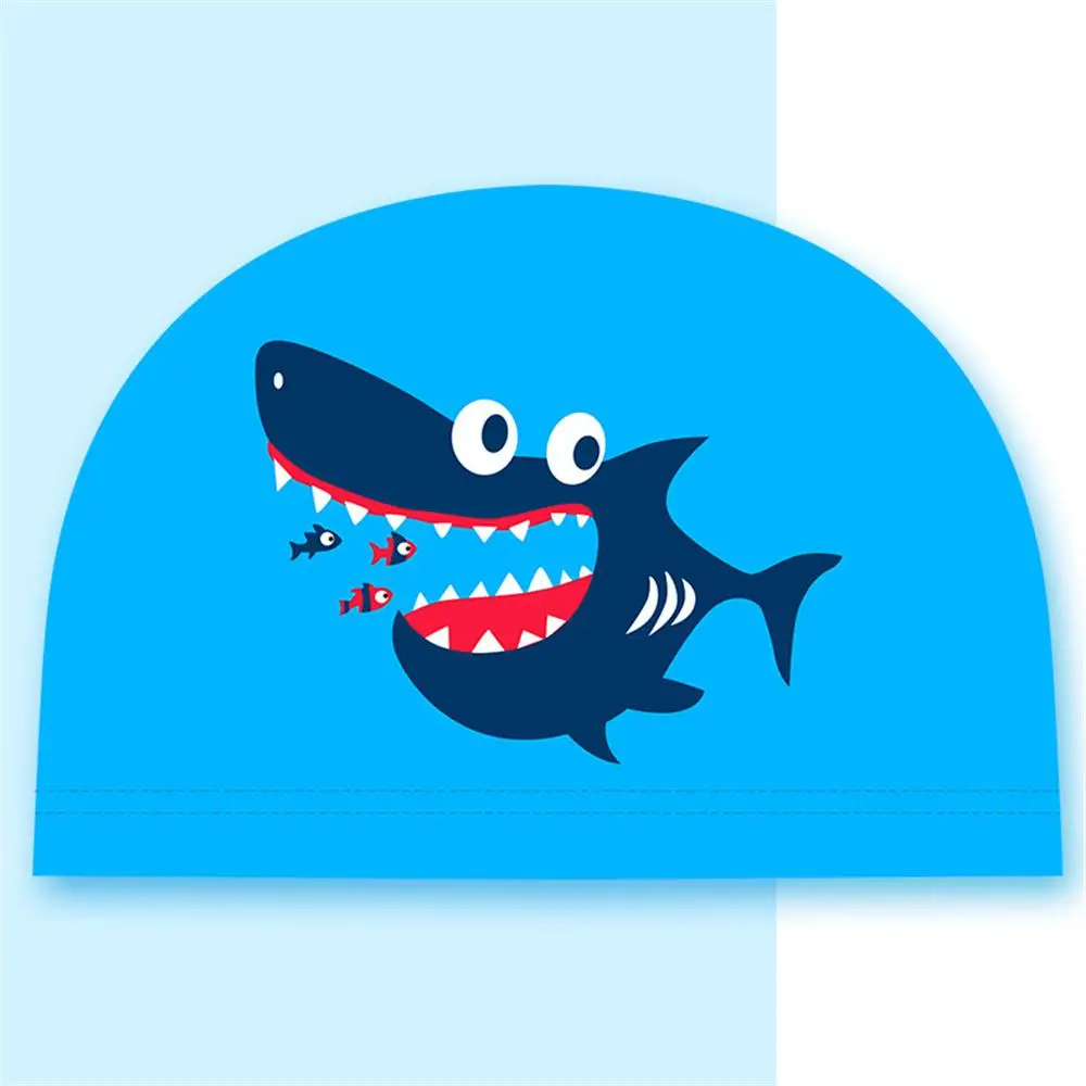 Breathable Lining Children's Swimming Cap Hair Care Pu Coating Waterproof Hair Care Swimming Cap 3d Fitting Design Unisex