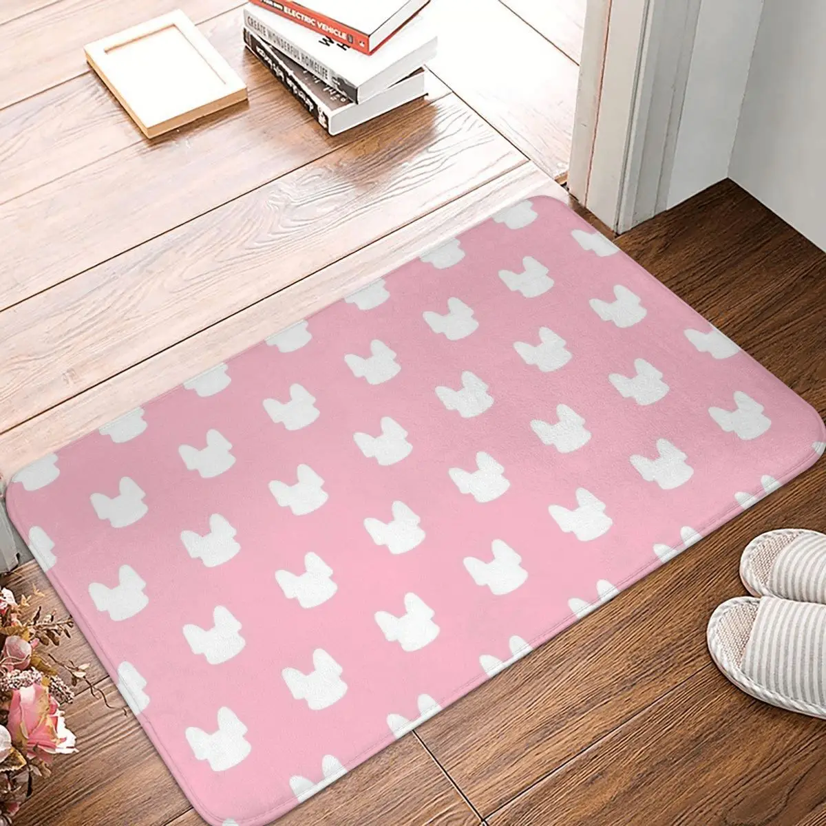 

I Love Frenchies Doormat Rug carpet Mat Footpad Bath mat Non-slip toilet Balcony Parlor durable Washable