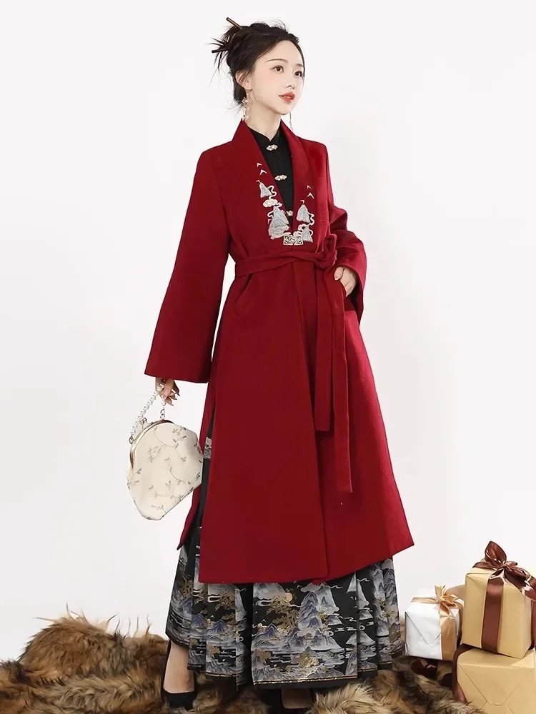 Женская улучшенная куртка Hanfu в новом китайском стиле с тканым золотым конским