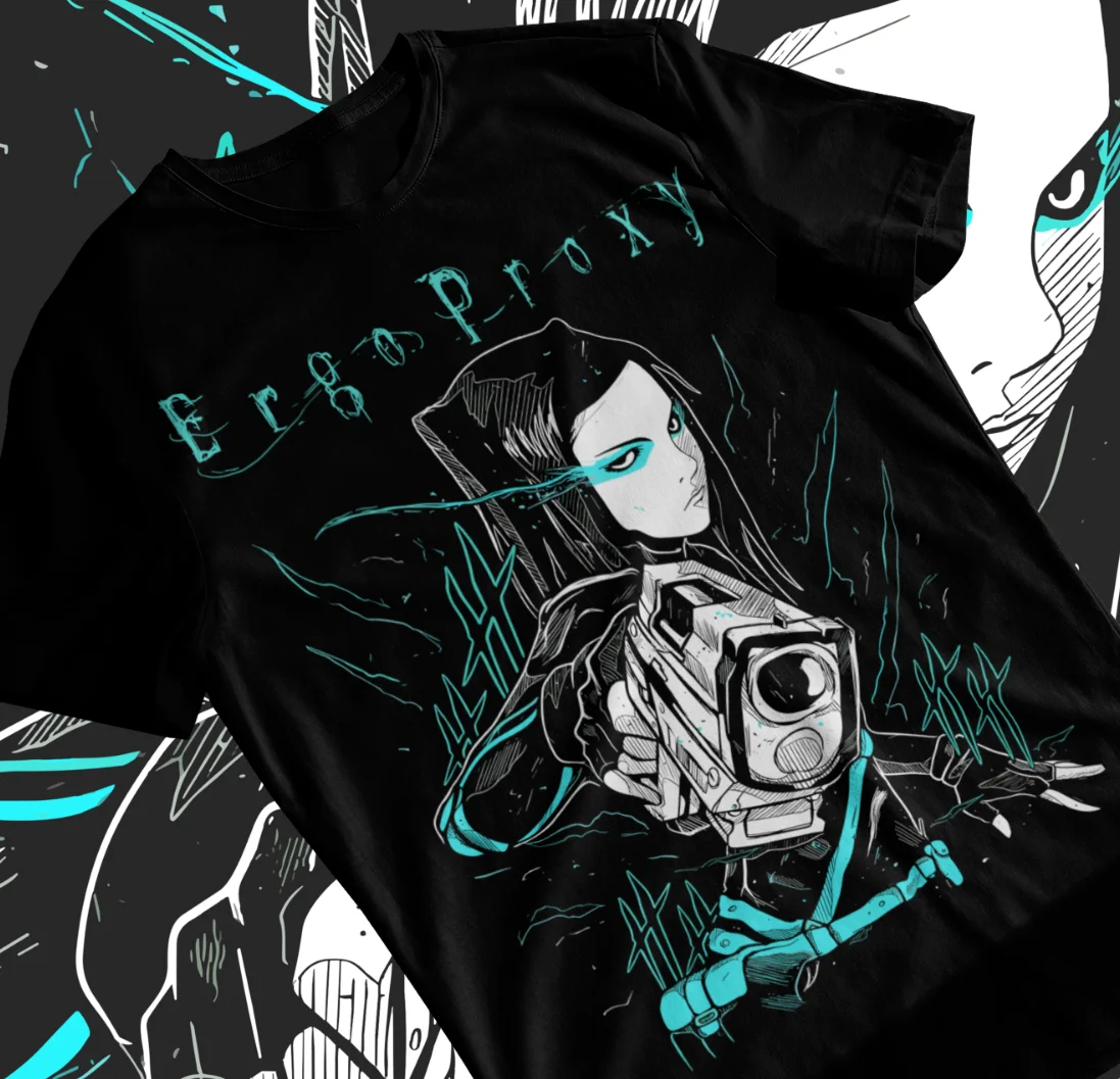 Футболка Ergo Proxy Re-l Mayer Anime Manga Kawaii Рубашка для девочек Мягкая футболка всех