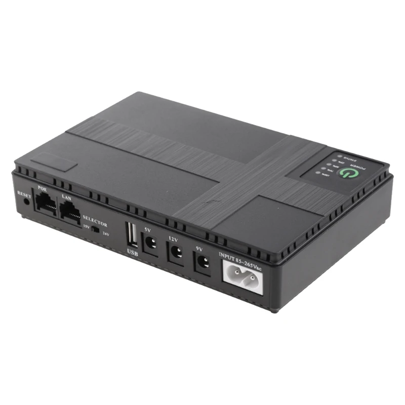 

Portable Mini UPS Uninterruptible Power Supply POE5V9V12V For Wifi, Router Backup Power Adapters 10400MA