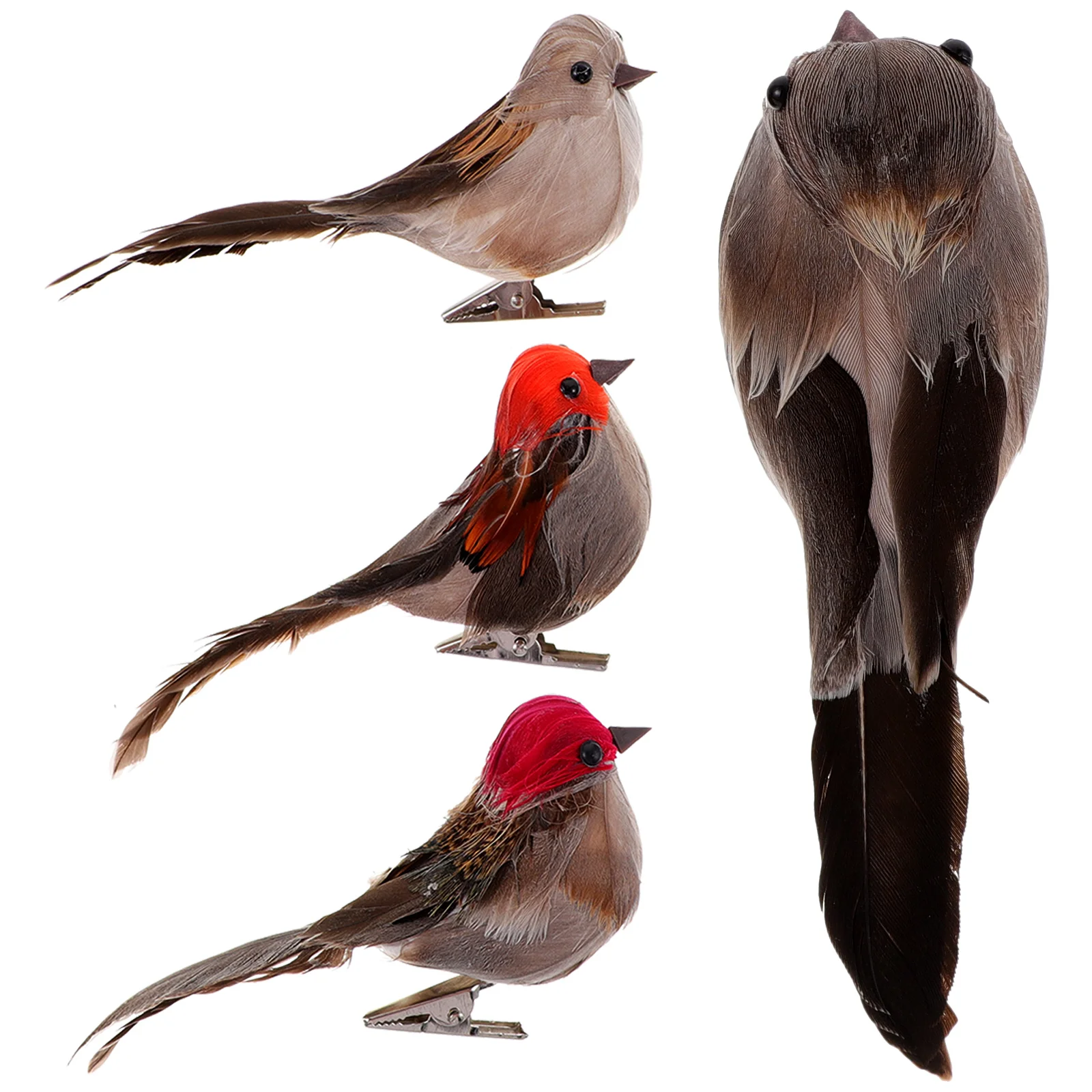 

Artificial Simulation Feathered Birds Sparrow Ornaments DIY Craft Floral Arrangements and for Wedding Decoration Party