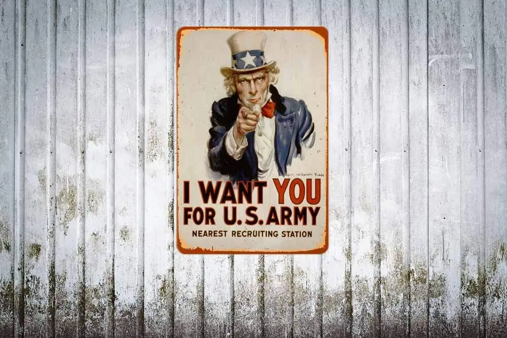 Swono Wnt You Us rmy Recrutng Плакат Tn Sgns Vntge Metl Sgn для мужчин и женщин Wll Декор Brs Resturnts Cfes Pubs 12x8 nch