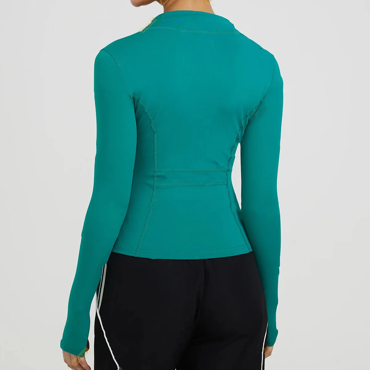 2024Winter High Elastic Peach Yoga Jackets Solid Clothes Long Sleeve Silm Fit Jacket Women Zipper Fitness Running Coat