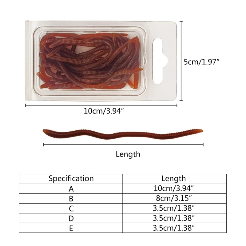 Наборы мягких приманок силиконовые приманки для плавания Shad-Grub Worm-Lifelike-Fake Earthworm