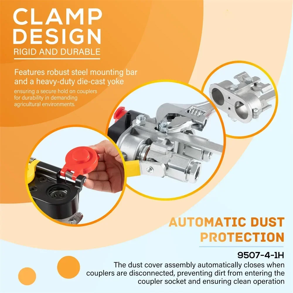 9500-4 комплект зажимов для сельскохозяйственного трактора с рычажным приводом