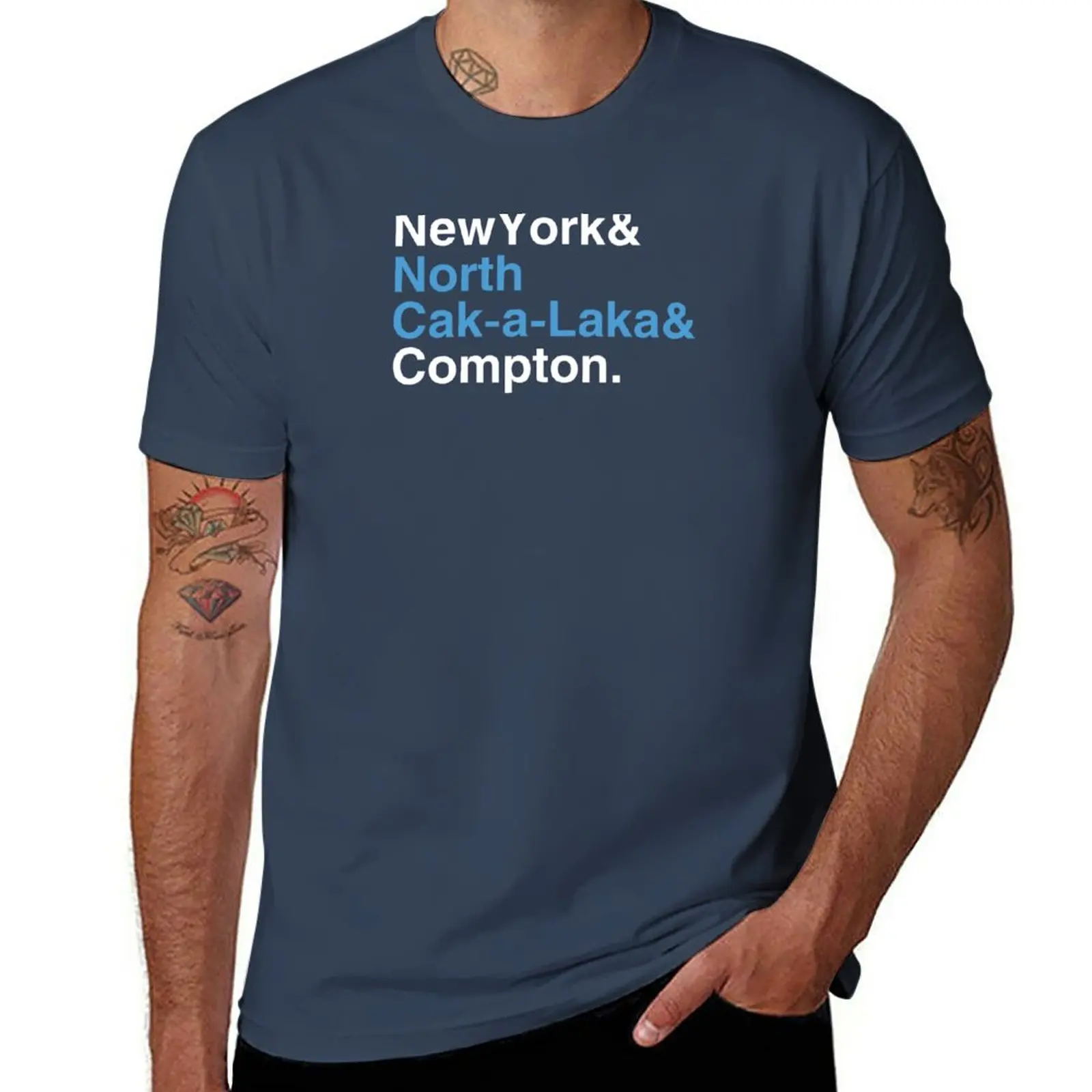 Мужская футболка с коротким рукавом New York North Cak-a-Laka and Compton