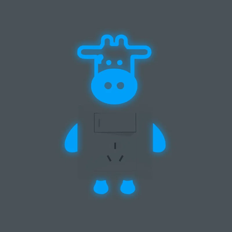 

Cartoon Luminous Switch Sticker Glow In The Dark Wall Stickers Home Decor Kids Room Decoration Sticker Decal