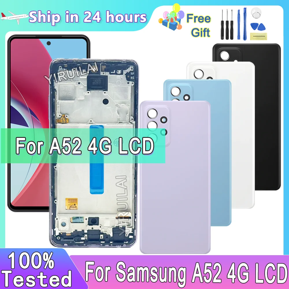 TFT для Samsung A52 4G ЖК-дисплей с сенсорным экраном и рамкой в сборе SM-A525F A525F/DS Замена