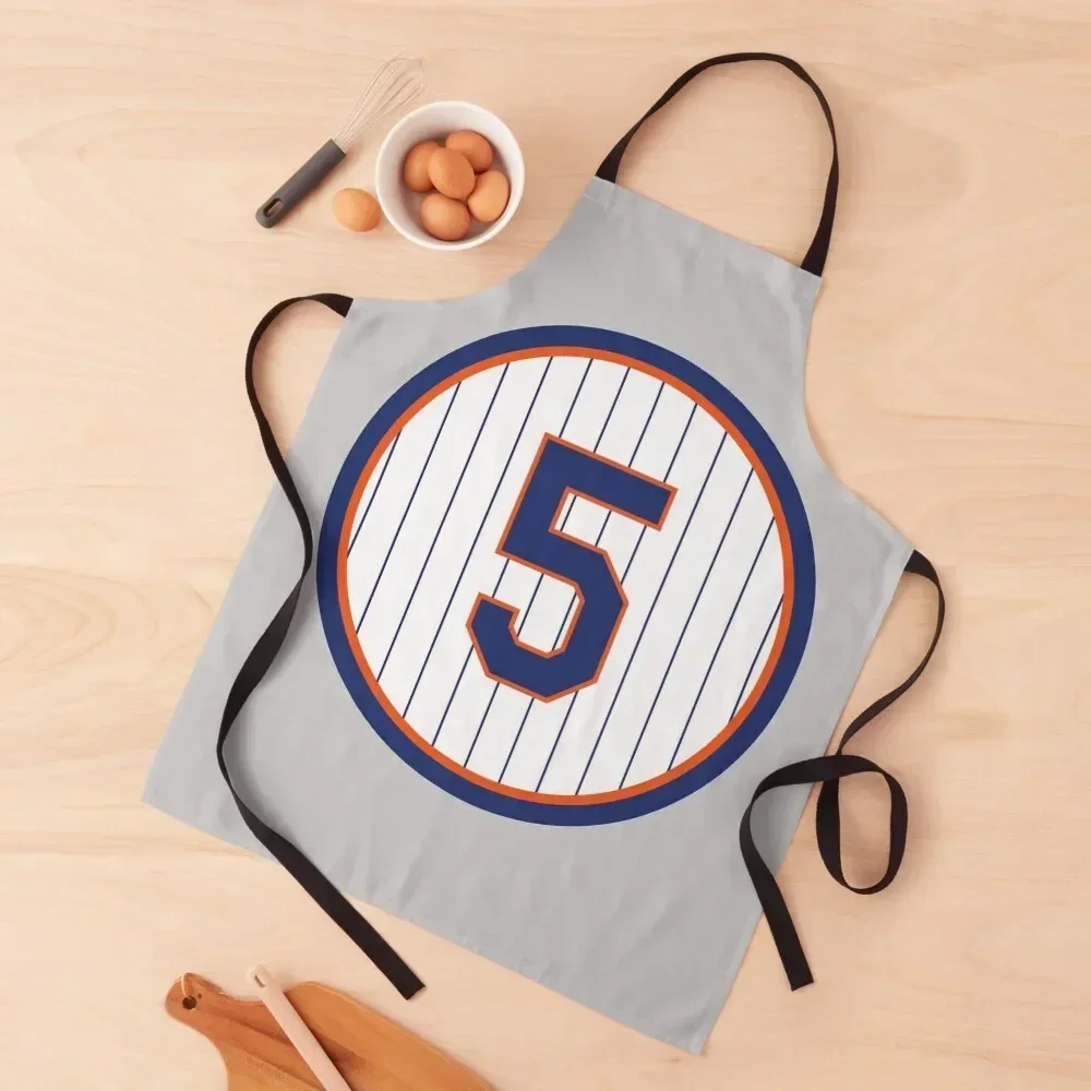 David Wright #5 Jersey Number Apron Kitchen Household Items Woman Kitchens kindergarten teacher Useful