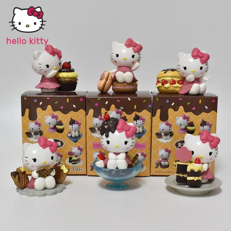 

Hello Kitty Kawaii Sanrio мультфильм игрушка модель милая экшн-фигурка игрушка искусственная кукла украшение для дома автомобиля детский подарок