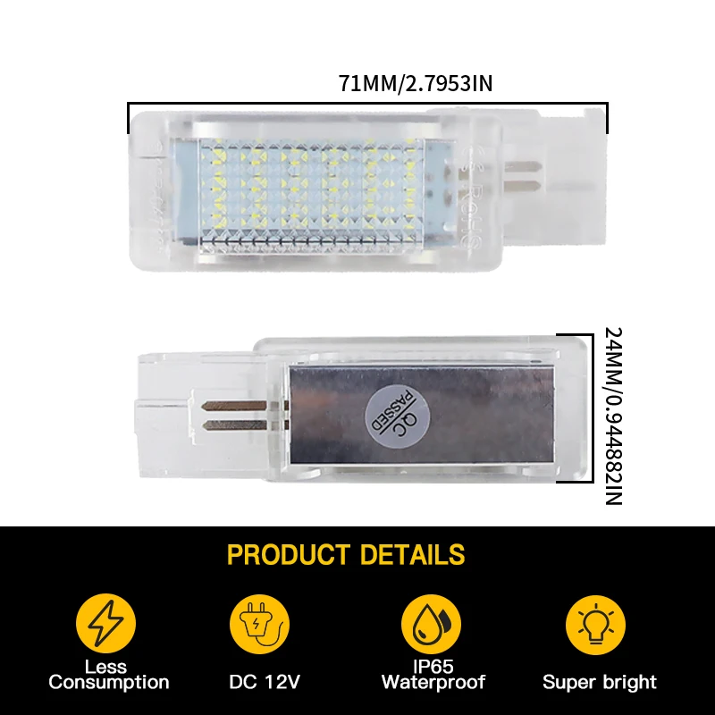 2 шт. CANBUS белый светодиодный светильник для ног под дверью VW Passat/Santana 2006 Passat CC 2009-2012