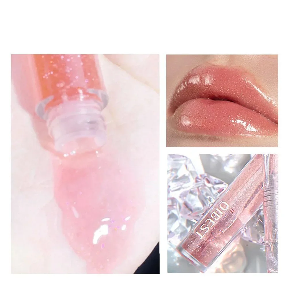 Блестящий Блеск для губ Корейский макияж блеск увлажняющая прозрачная жидкая