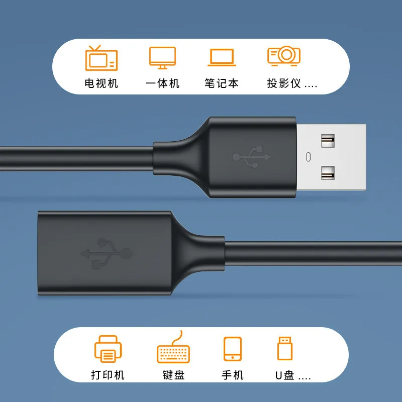 usb extension cable usb 2 0 extension cable male to female data cable suitable for pc tv usb mobile hard disk cable free global shipping
