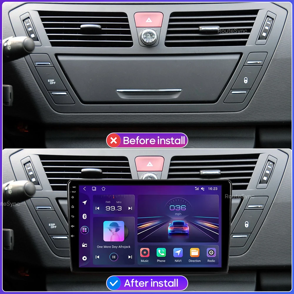 Фото Для Citroen C4 Grand Picasso 2006-2013: Автомагнитола Android, мультимедийный видеоплеер, Carplay, навигация GPS, стереосистема с DSP №2