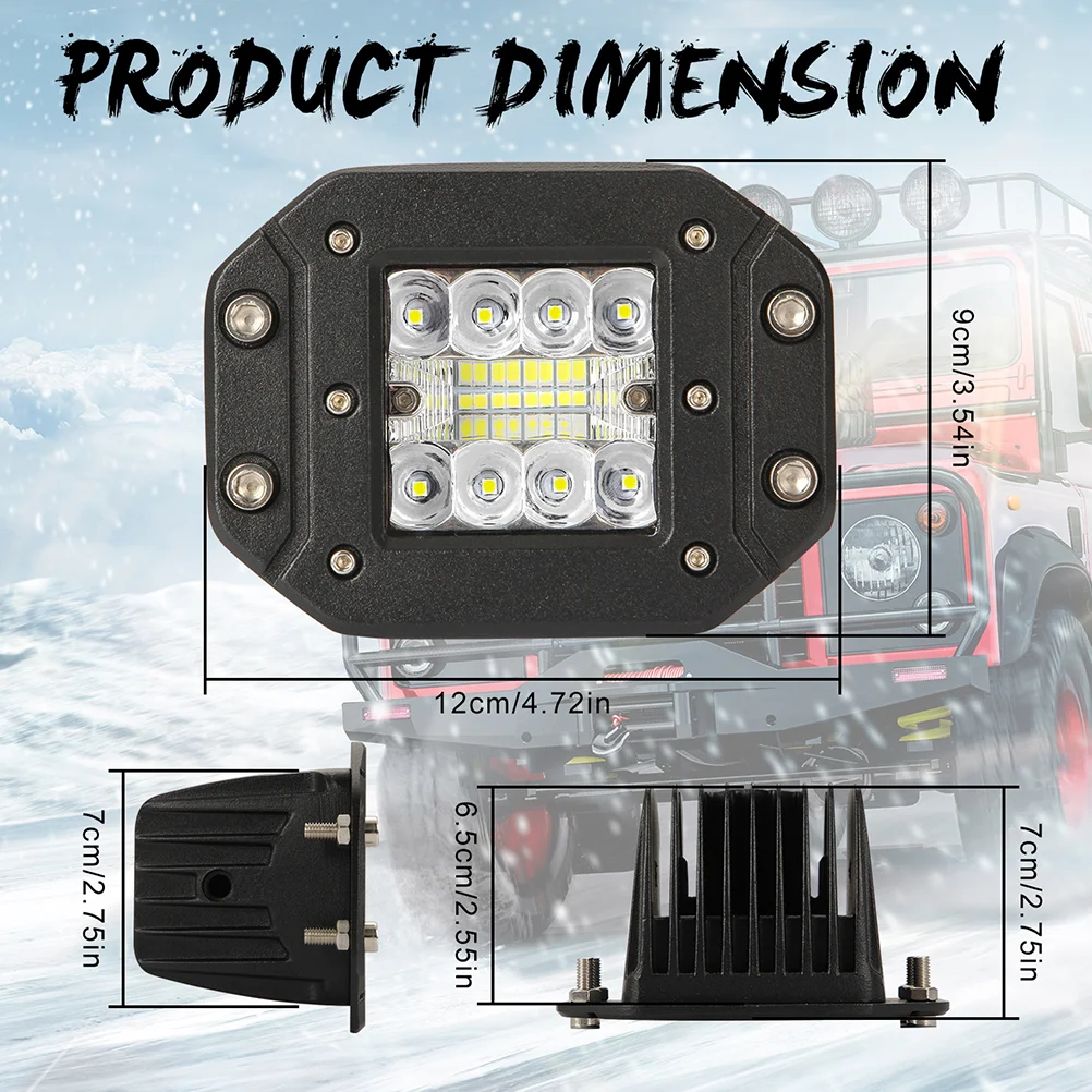 

Lights Carled Boat Work Working Highlight Night Flashlight Outdoor Emergency Fog Trailer Bumper Strobe Waterproof Spot Flood