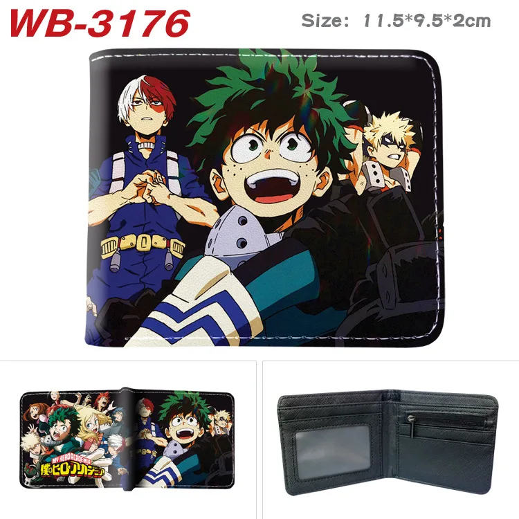 E-Mell My Hero Academia  Midoriya Izuku Bakugou Katsuki Todoroki Shoto All Might OCHACO URARAKA Two Folded Short Wallet