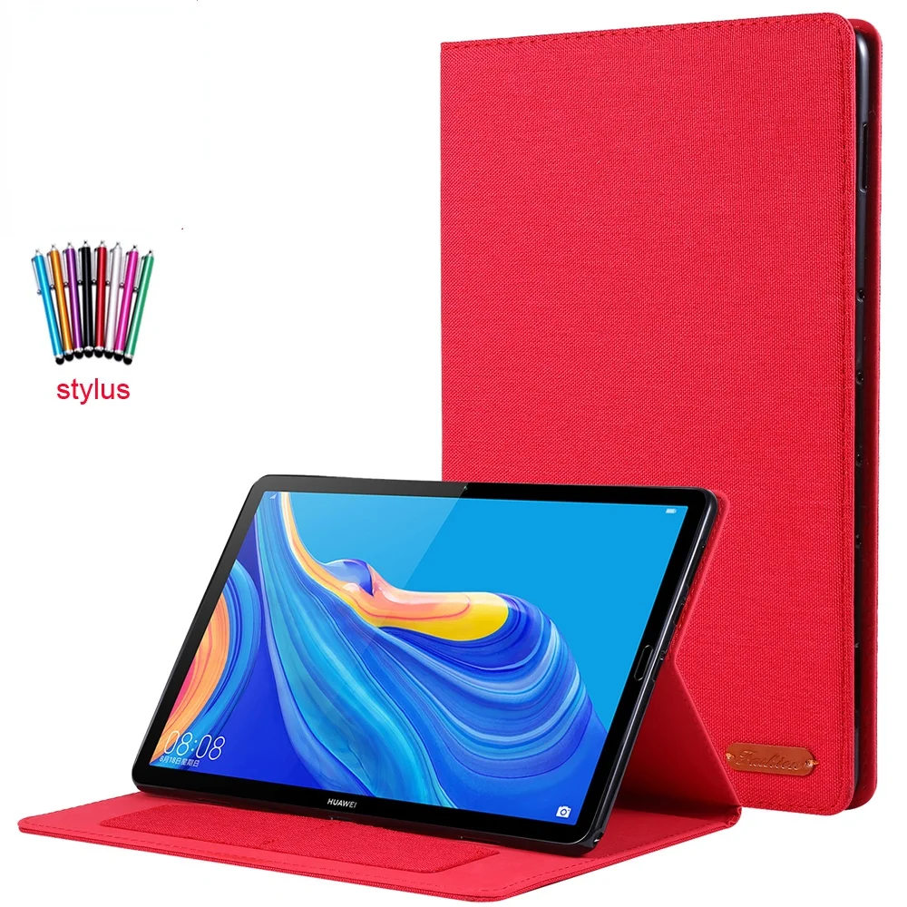 

Buwen Tablet Case For Huawei Mediapad M6 10.8 Shell TPU Back Cover Folio Stand Case Protective Shell+screen Protector+stylus