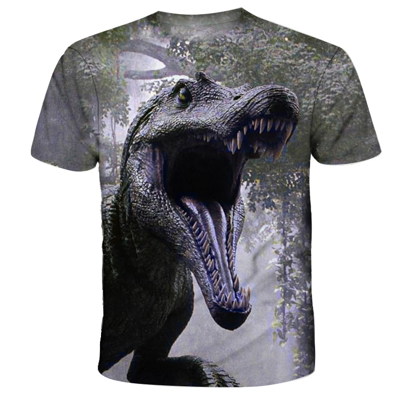 Детские футболки летние для мальчиков и девочек с 3D принтом одежда парка Юрского
