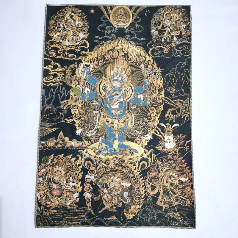 36" Тибетская вышитая ткань из шелка с буддистским Ваджрапани, Чана Дорже, тантка, живопись, фреска, медитационное панно для стены, домашний декор.