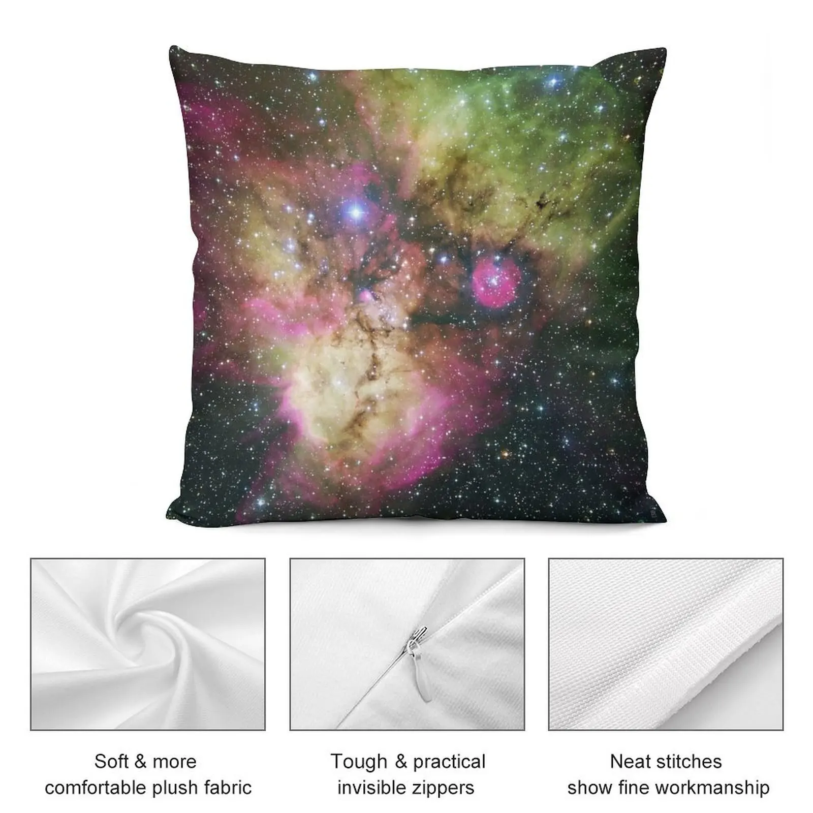 Череп и скрещенные кости nebula NGC 2467 окружающие фиолетовые зеленые звезды