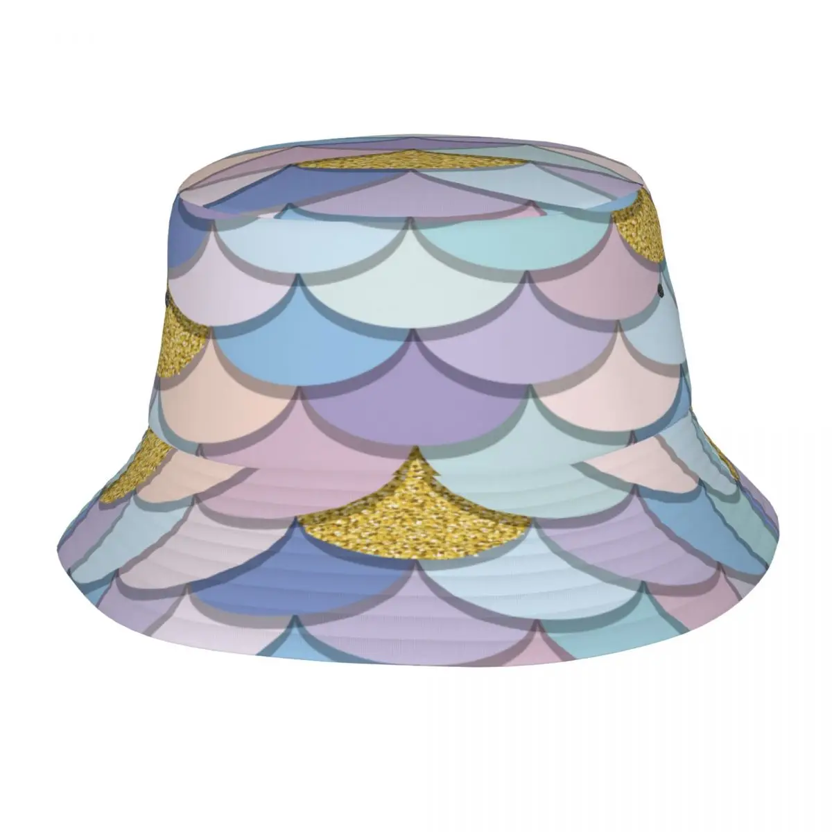 

Bucket Hat Unisex Bob Caps Hip Hop Gorros Pastel Fish Scale Summer Panama Cap Beach Sun Fishing Hat
