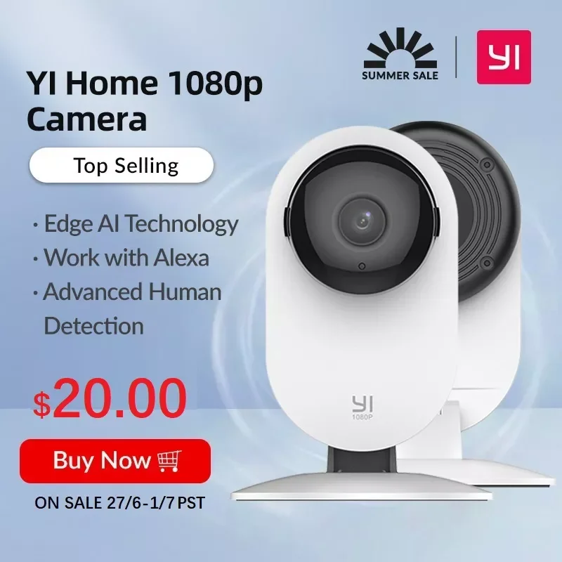 

Домашняя IP-камера YI, 1080p, с детектором давления