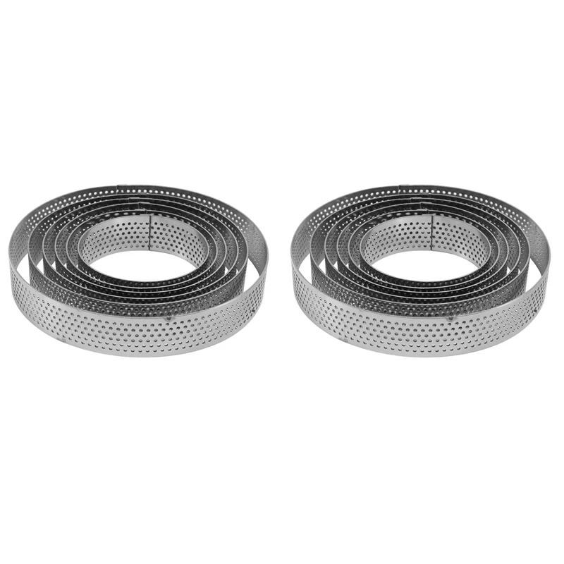 

Набор перфорированных колец для торта, термостойкие кольца для торта и Мусса из нержавеющей стали, 12 упаковок