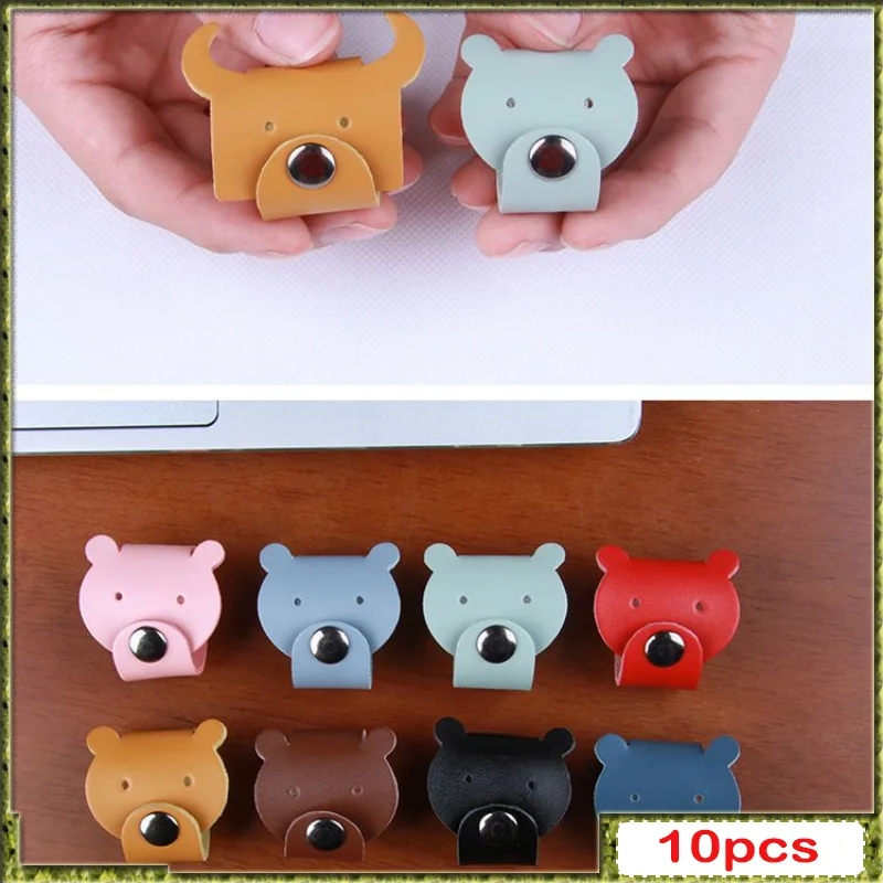 

10pcs Cartoon Data Cable Organize Multifunction Cord Protector Bookmark Clips Wire Cord Winder Data Line Storage Earphone Winder
