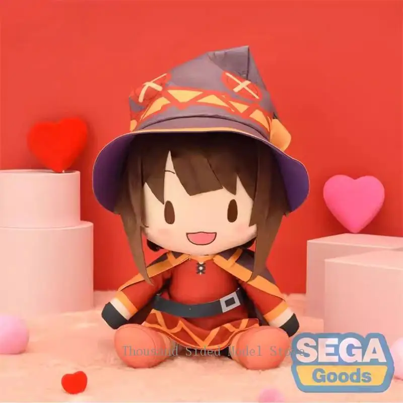 В наличии SEGA Fuwa Puchi Nuigurumi Megumin Pluszowa кукла Kono Subarashii Sekai Ni Bakuen O! Kawaii оригинальные аниме-фигурки игрушки 27 см (art.: 3920cf0105bea) - 3920cf0105bea