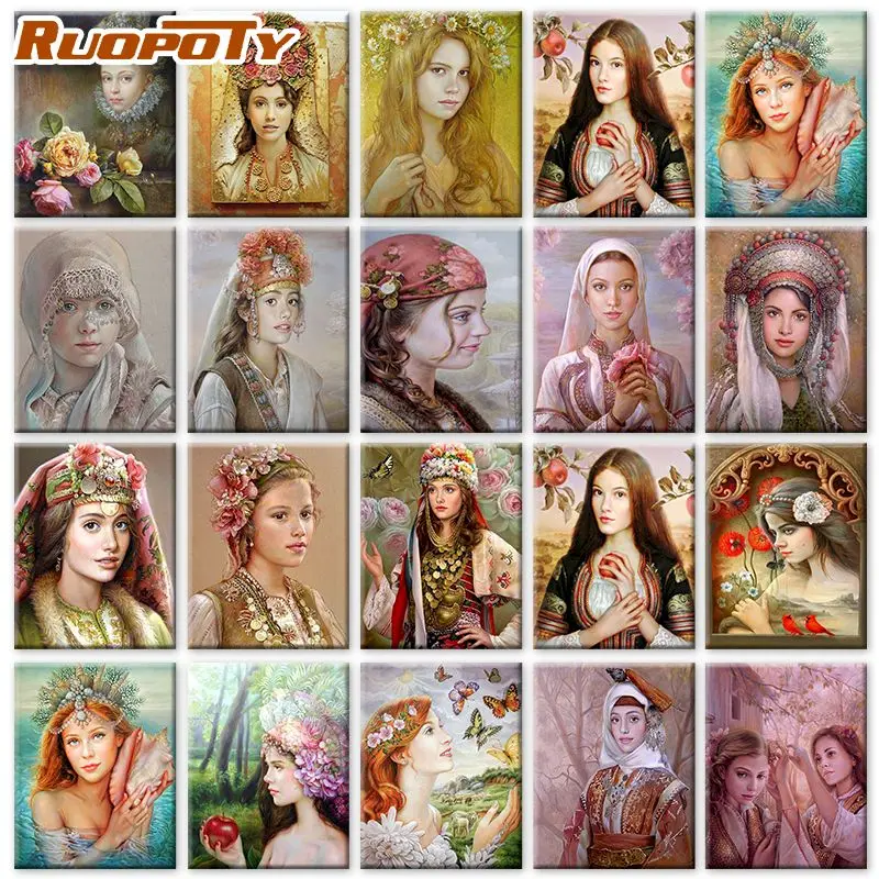 

Набор для рисования по номерам на холсте, ручная роспись