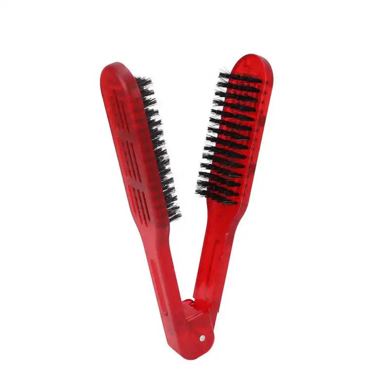 

Hair Straightening Clamp Quick Drying Breathable Nylon Double Sided Hair Brush Static Free for Barber Shop