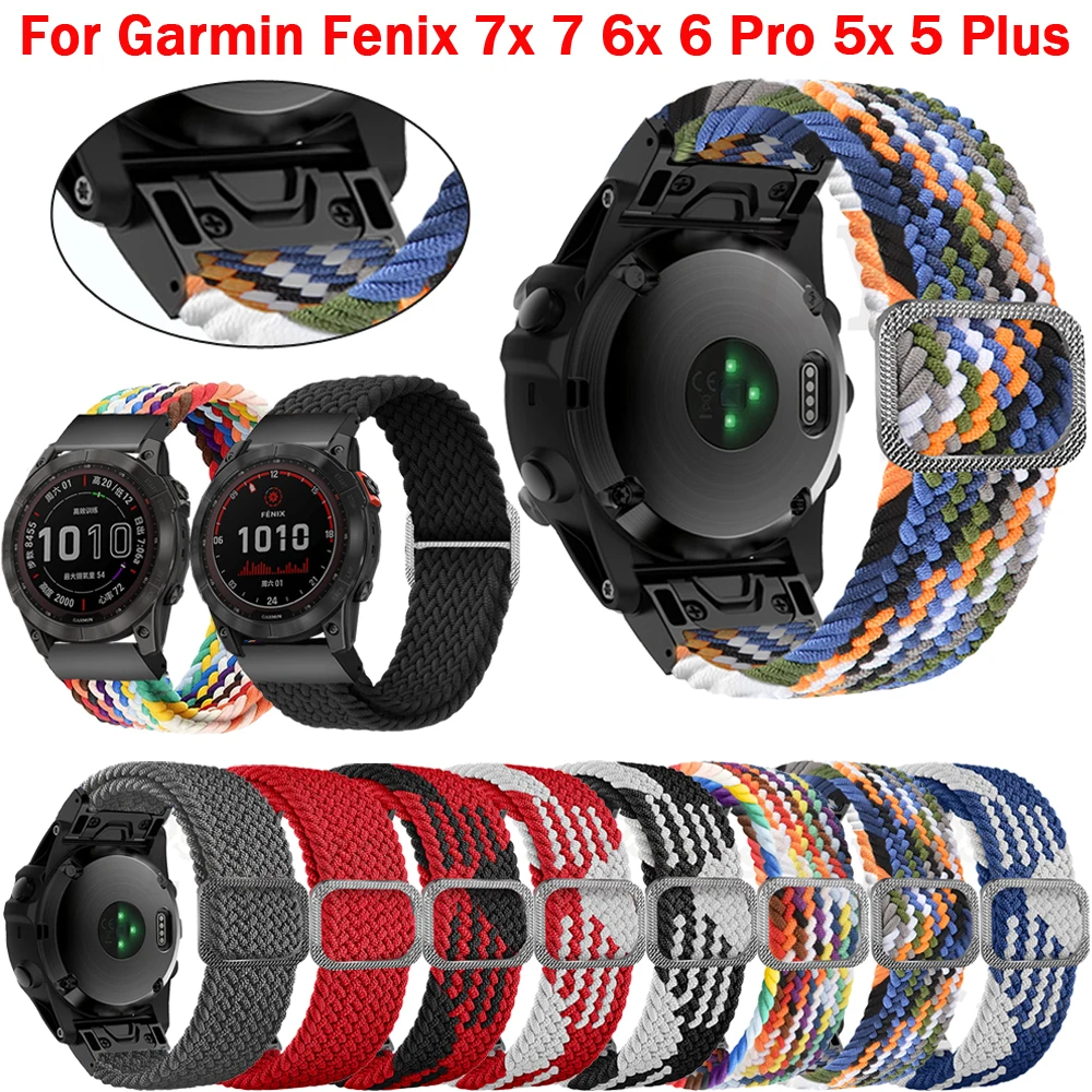 

22 26mm Loop Nylon Smart Watchband Straps For Garmin Fenix 6 6X Pro 5X 5 Plus 3 3HR Fenix 7X 7 Forerunner 935 Quick Release Band