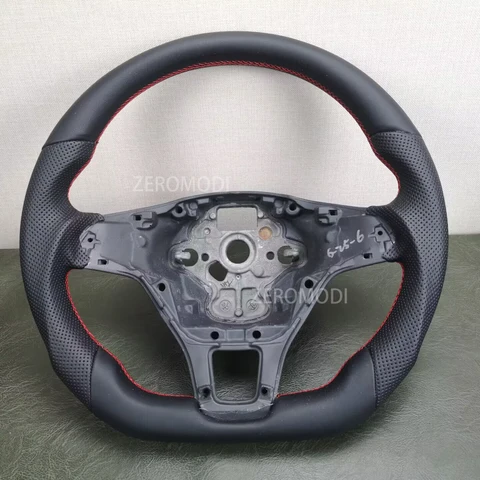 Карбоновое ПЕРФОРИРОВАННОЕ кожаное гоночное Рулевое колесо для Volkswagen vw Ordinary Golf 7 MK7 Skeleton
