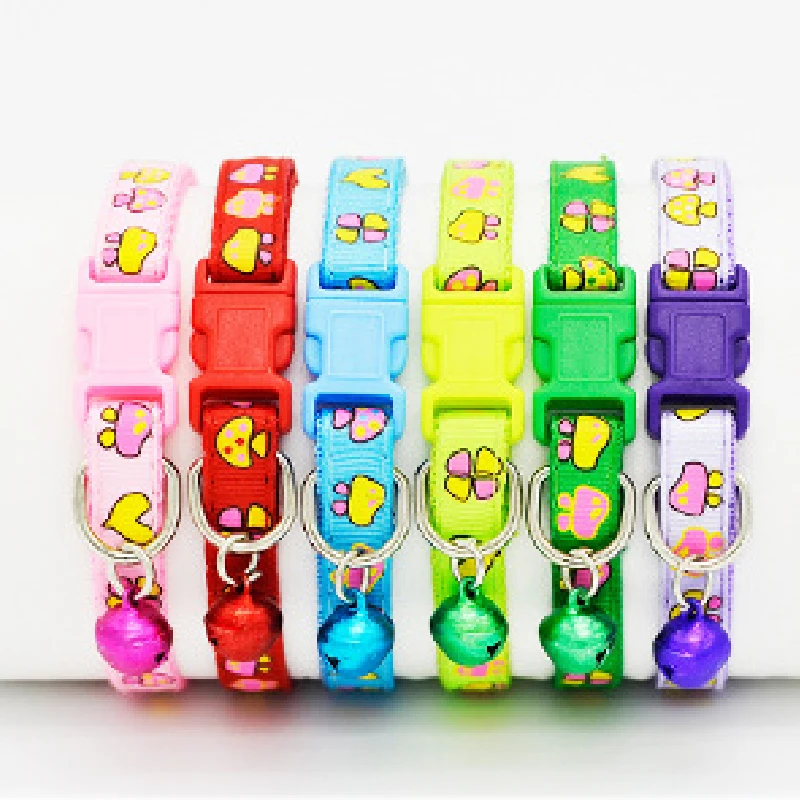 

Lovely Mushroom Dog Collars For Small Medium Dogs Puppy Cats Collar Basic Bells Dog Neck Ring Polyester/PP Pet Accessories