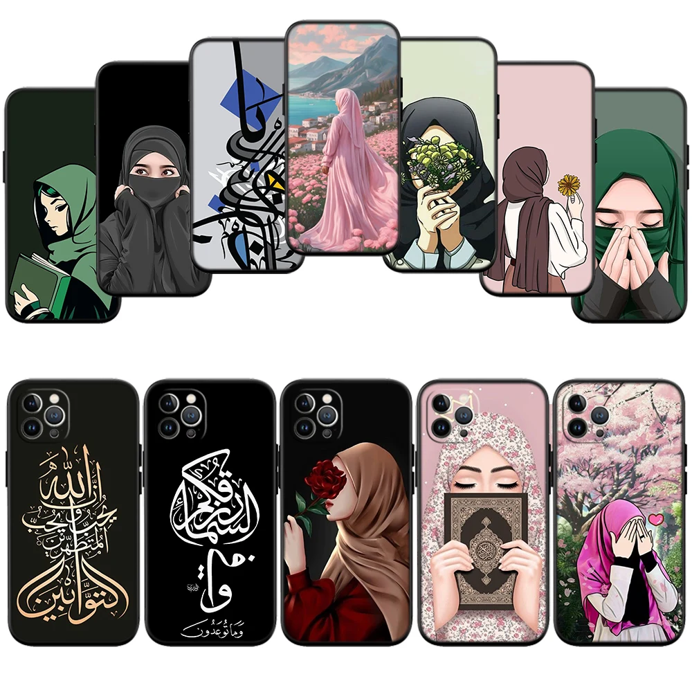 Фото Чехол для телефона IJ40 Muslim Girls Hijab Maxim, новый, высококачественный, для iPhone SE X XS XR 16E 17 11 Pro Max 8 7 6 6s Plus Air №3