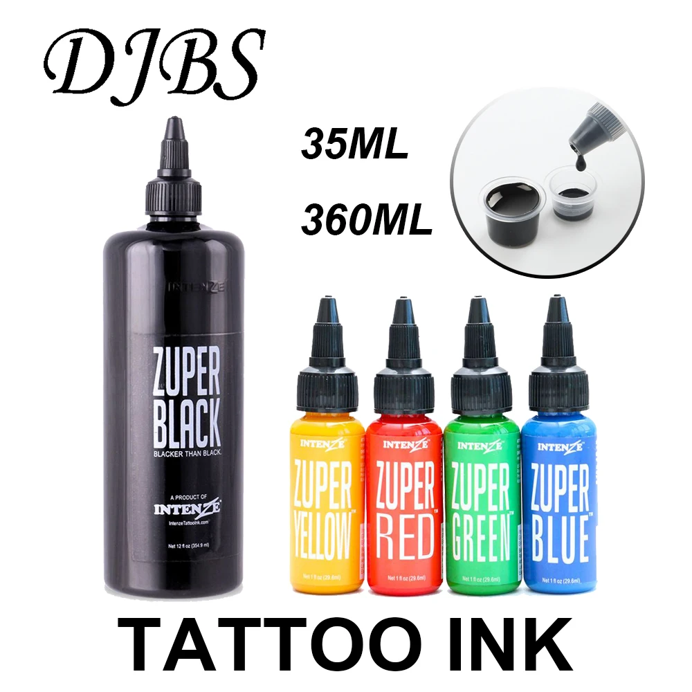 DJBS Tattoo Ink 35ML360ML Microblading Ink Security Black Pigments Ink Suitable For Professional Beauty Tattoo Body Painting Art