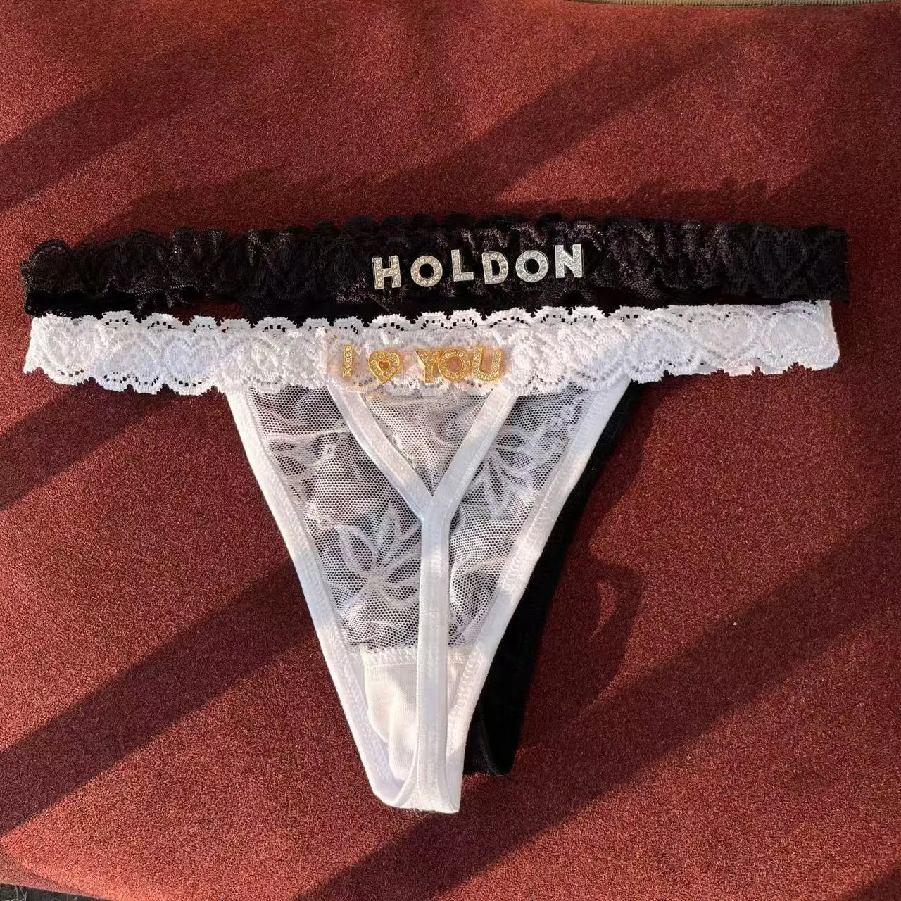 Трусики-стринги на заказ сексуальные индивидуальные новогодние подарки нижнее